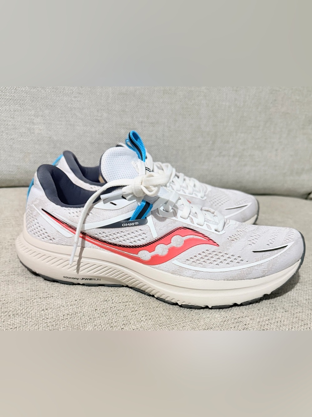 Saucony Women's White & Coral Athletic Running Shoes
